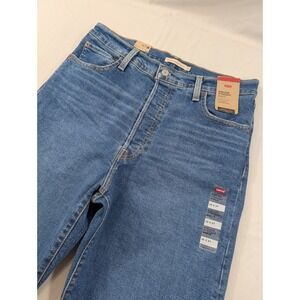 New Levi's Women's Premium Ribcage Straight Ankle Jeans Women's 32X27 Blue